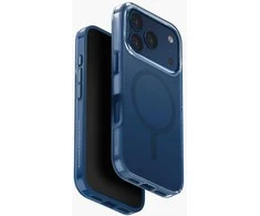 UNIQ Clario dėklas skirtas Apple iPhone 17 Pro Magclick Charging mėlynos spalvos