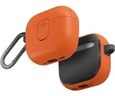 Dėklas UNIQ Clyde skirtas AirPods 4 Lock Case oranžinės spalvos