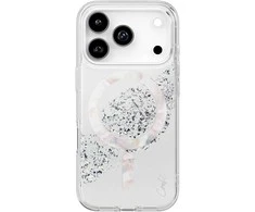 UNIQ Coehl Crystelle dėklas skirtas Apple iPhone 17 Pro Magnetic Charging sidabro spalvos