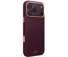 Dėklas UNIQ Coehl Mirelle, skirtas iPhone 18 Pro Max / 17 Pro Max, su magnetiniu įkrovimu, bordo spalvos