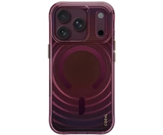 Dėklas UNIQ Coehl Vela, skirtas iPhone 18 Pro / 17 Pro, su magnetiniu įkrovimu, bordo spalvos