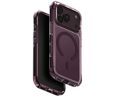 Dėklas UNIQ Combat, skirtas iPhone 18 Pro / 17 Pro, su Magclick Charging funkcija, burgundo spalvos