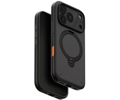 Dėklas UNIQ Elix, skirtas iPhone 18 Pro / 17 Pro, su 360° besisukančiu stovu, pilkas