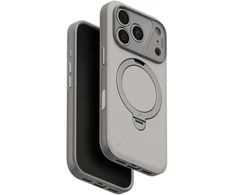 Dėklas UNIQ Elix do iPhone 18 Pro / 17 Pro 360 Rotating Kickstand šviesiai pilkas