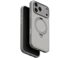 Dėklas UNIQ Elix do iPhone 18 Pro Max / 17 Pro Max 360 Rotating Kickstand šviesiai pilkas