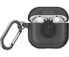 Dėklas UNIQ Glase Pro skirtas AirPods 4 Lock Case pilkos spalvos