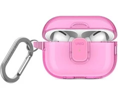 Dėklas UNIQ Glase Pro skirtas AirPods Pro 2 Lock Case rožinės spalvos