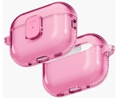 Dėklas Uniq Glase Pro Case for AirPods Pro 3 Lock Case - Transparent Rožinė