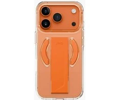 „Uniq Heldro Air“ dėklas, skirtas „iPhone 17 Pro“ su magnetiniu įkrovimu – oranžinis