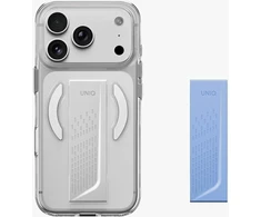 Dėklas UNIQ Heldro Air, skirtas iPhone 18 Pro / 17 Pro, Magclick Charging, skaidrus