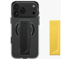 Dėklas UNIQ Heldro Air, skirtas iPhone 18 Pro Max / 17 Pro Max, su Magclick Charging, tamsiai pilkas (tinted smoke)