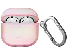 Dėklas Uniq Iridescia AirPods 4 Hang Case - Holo Rožinė