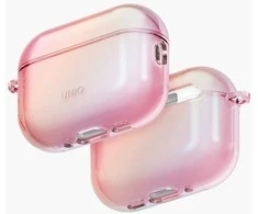 Dėklas Uniq Iridescia Hang Case for AirPods Pro 3 - Transparent Rožinė