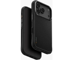UNIQ Keva dėklas, skirtas iPhone 18 Pro / 17 Pro, Magclick Charging, juodos spalvos