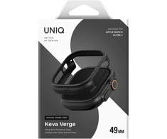 UNIQ Keva Verge dėklas, skirtas Apple Watch Ultra / Ultra 2 / Ultra 3 49 mm, juodas
