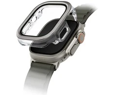 Dėklas UNIQ Voute skirtas Apple Watch Ultra 49mm apsauginis stiklas sidabro spalvos