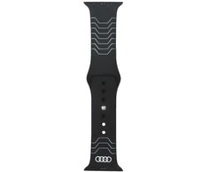 Audi Geometric Pattern silikoninis laikrodžio dirželis Apple Watch 40 / 41 / 42 mm - juodas
