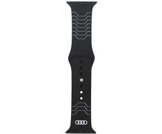 Audi Geometric Pattern silikoninis laikrodžio dirželis Apple Watch 44 / 45 / 46 / 49 mm - juodas