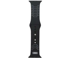 Audi Geometric Pattern silikoninis laikrodžio dirželis Apple Watch 44 / 45 / 46 / 49 mm - juodas