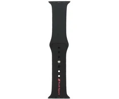 Audi Sport Raudona Logo Silicone Watch Strap for Apple Watch 40 / 41 / 42 mm - juodas