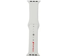 Audi Sport Raudona Logo Silikoninis laikrodžio dirželis Apple Watch 44 / 45 / 46 / 49 mm - baltas
