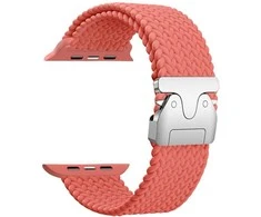 Beline Woven Nylon Parachute apyrankė skirta Apple Watch 38/40/41mm Rose Raudona