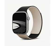 Dirželis Moft Snap Duo do Apple Watch 1-5/6/7/8/9/10/11/SE/SE 2/SE 3/Ultra/Ultra 2/Ultra 3 (42/44/45/46/49 mm) balta/juoda