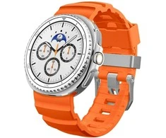 „Spigen“ silikoninė apyrankė, oranžinė - „Samsung Galaxy Watch 8“ 46 mm/44 mm/40 mm