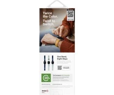 Dirželis UNIQ Revix IV Premium do Apple Watch 49/46/45/44mm Edition Reversible Magnetic tamsiai mėlyna-mėlyna