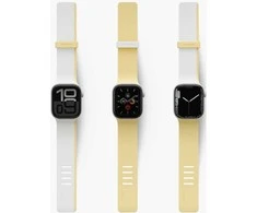 Dirželis UNIQ Revix IV Premium do Apple Watch 42/41/40mm Edition Reversible Magnetic balta-geltona