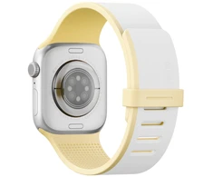 Dirželis UNIQ Revix IV Premium do Apple Watch 42/41/40mm Edition Reversible Magnetic balta-geltona