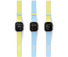 Dirželis UNIQ Revix IV Reversible Magnetic do Apple Watch Series 4/5/6/7/8/9/10/11/12/SE/SE2/SE3/Ultra/Ultra 2/Ultra 3/Ultra 4 44/45/46/49mm šviesiai žalia-mėlyna