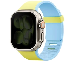 Dirželis UNIQ Revix IV Reversible Magnetic do Apple Watch Series 4/5/6/7/8/9/10/11/12/SE/SE2/SE3/Ultra/Ultra 2/Ultra 3/Ultra 4 44/45/46/49mm šviesiai žalia-mėlyna
