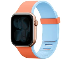 Dirželis UNIQ Revix IV Reversible Magnetic do Apple Watch Series 1/2/3/4/5/6/7/8/9/10/11/12SE/SE2/SE3 40/41/42mm oranžinė-mėlyna