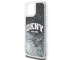 Apple iPhone 12 / 12 Pro DKNY dėklas Liquid Glitter Big Logo (DKHCP12MLBNAEK) juodos spalvos