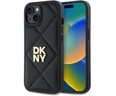 Dėklas DKNY DKHCP14SPQDSLK Apple iPhone 14 6.1″ juodos spalvos Quilted Stack Logo