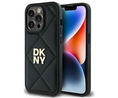 DKNY DKHCP14XPQDSLK Apple iPhone 14 Pro Max 6.7" dėklas telefonui juodos spalvos Quilted Stack Logo