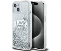 Apple iPhone 13 / 14 / 15 DKNY dėklas Liquid Glitter Big Logo (DKHCP15SLBNAET) baltos spalvos