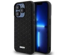 Apple iPhone 15 Pro Max DKNY Hardcase 3D Rubber Repeat Pattern (DKHCP15X3DRPWK) dėklas telefonui juodos spalvos