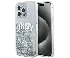 Apple iPhone 15 Pro Max DKNY dėklas Liquid Glitter Big Logo (DKHCP15XLBNAET) baltos spalvos