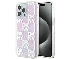 Apple iPhone 15 Pro Max DKNY dėklas Liquid Glitter Big Logo (DKHCP15XLCPEPP) rožinės spalvos