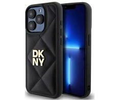 DKNY DKHCP15XPQDSLK Apple iPhone 15 Pro Max 6.7" dėklas telefonui juodos spalvos Quilted Stack Logo