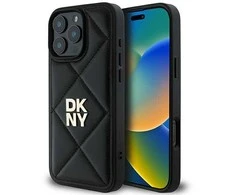 Apple iPhone 16 Pro DKNY Quilted Stack Logo (DKHCP16LPQDSLK) dėklas telefonui juodos spalvos