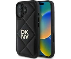 Apple iPhone 16 DKNY Quilted Stack Logo (DKHCP16SPQDSLK) dėklas telefonui juodos spalvos