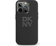DKNY DKHCP16SSMCBSK Apple iPhone 16 6.1" dėklas telefonui juodos spalvos Liquid Silikoninis Metal Logo