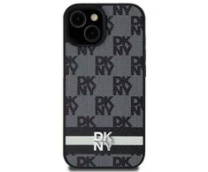 Samsung Galaxy S24 Plus DKNY Odinis Dėklas Checkered Mono Pattern & Printed Stripes (DKHCS24MPCPTSSK) juodos spalvos
