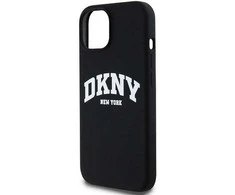 Apple iPhone 12 / 12 Pro DKNY dėklas Liquid Silicone Baltas Printed Logo MagSafe (DKHMP12MSNYACH) juodos spalvos