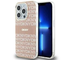 Apple iPhone 14 Pro Max DKNY dėklas IML Mono &amp; Stripe MagSafe (DKHMP14XHRHSEP) rožinės spalvos
