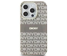 Apple iPhone 13 / 14 / 15 DKNY dėklas IML Mono & Stripe MagSafe (DKHMP15SHRHSEE) beige