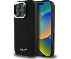 Apple iPhone 16 Pro Max DKNY Plain Sidabrinis Logo MagSafe (DKHMP16XPSCMCLK) dėklas telefonui juodos spalvos